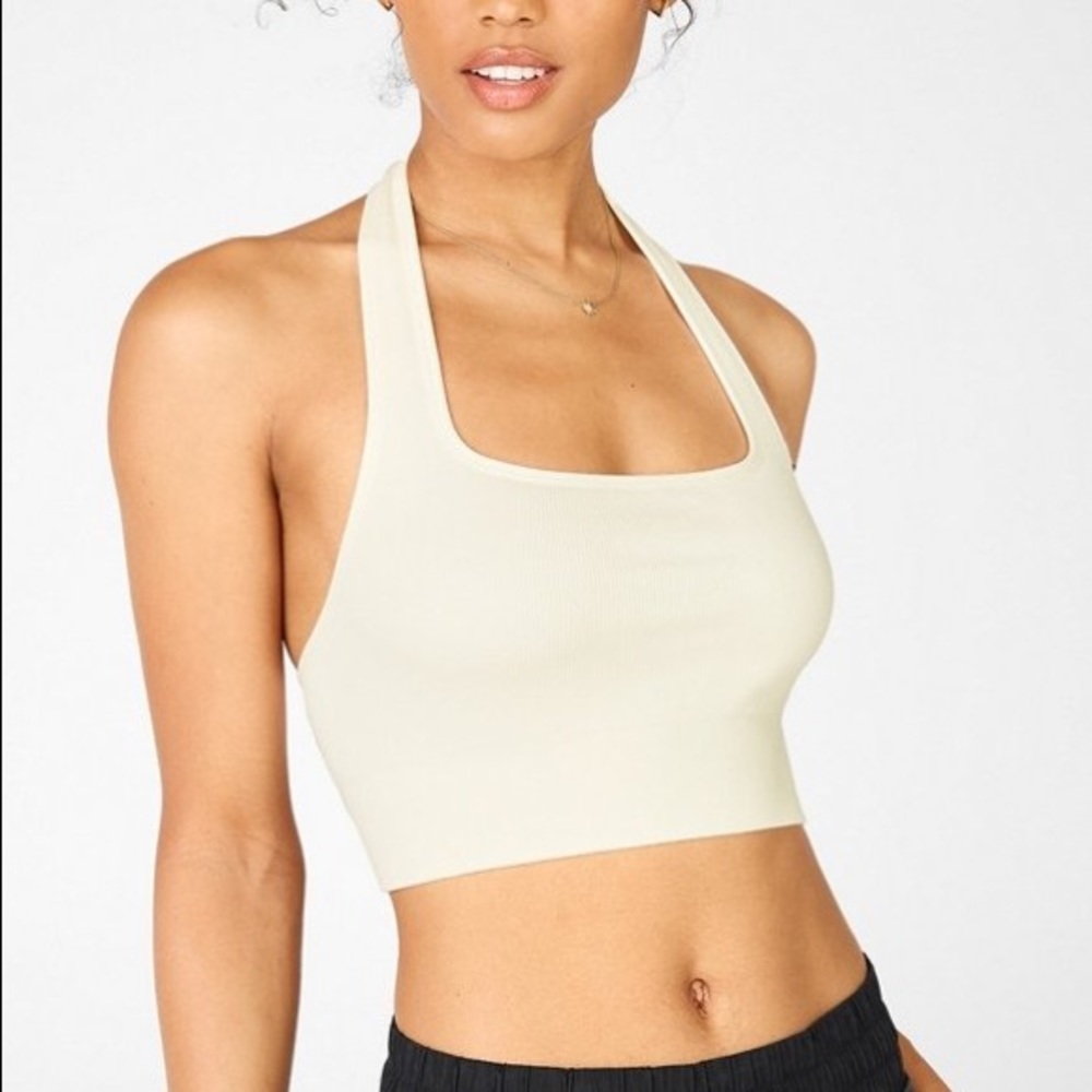 Fabletics Cream Piper Seamless Bralette